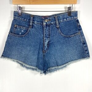 Vintage 90s Y2K Zana Di Blue Denim Cut Off Jean Shorts Junior Womens 7 8